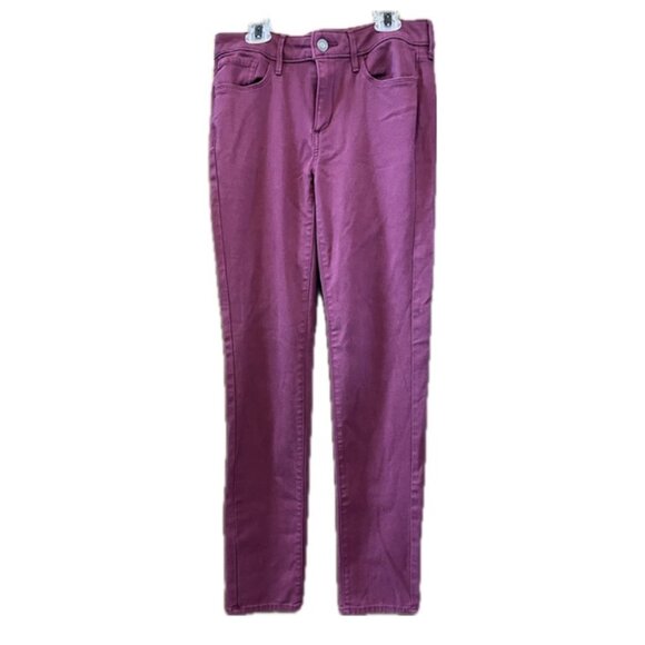 Eddie Bauer Slightly Curvy Slim Straight plum jeans size Tall 6 - Picture 1 of 7